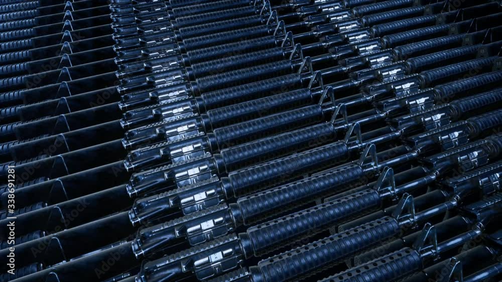 rifle m16 military warehouse with unlimited resources 