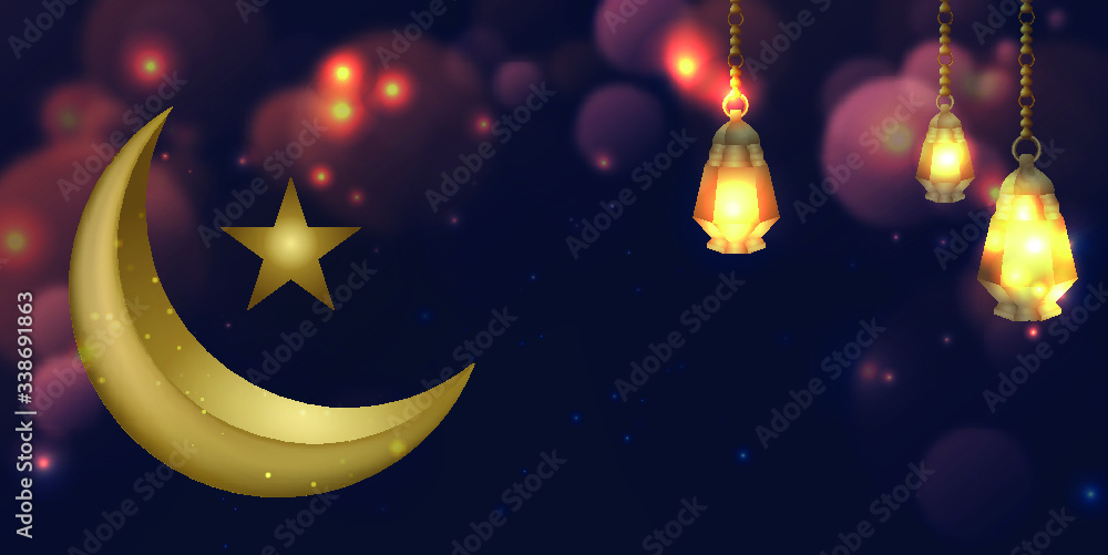 Naklejka premium Ramadan Kareem Islamic Social Media Post Background Design