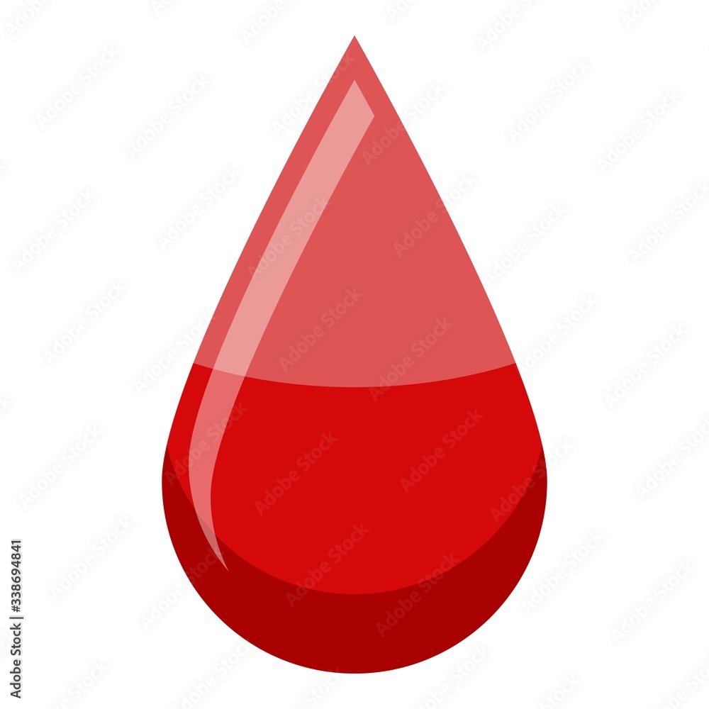 Fototapeta premium Blood drop icon. Isometric of blood drop vector icon for web design isolated on white background
