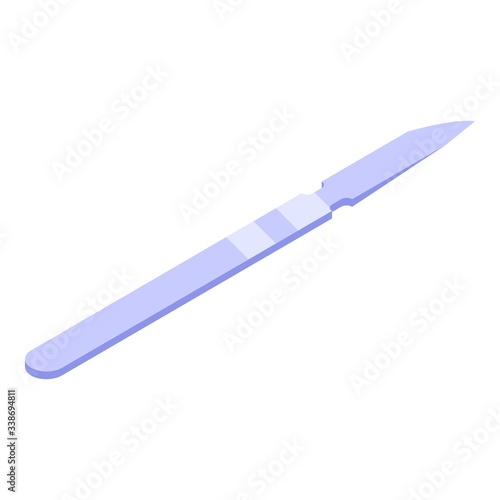 Medical scalpel icon. Isometric of medical scalpel vector icon for web design isolated on white background