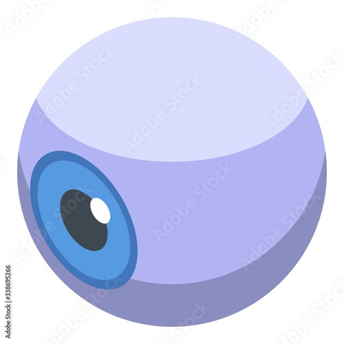 Donate organs eyeball icon. Isometric of donate organs eyeball vector icon for web design isolated on white background