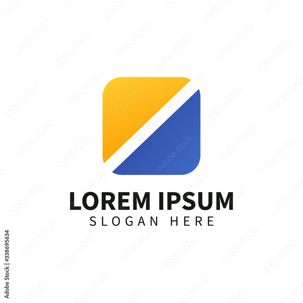 Abstract square logo template design vector icon illustration Abstract square logo template design vector icon illustration