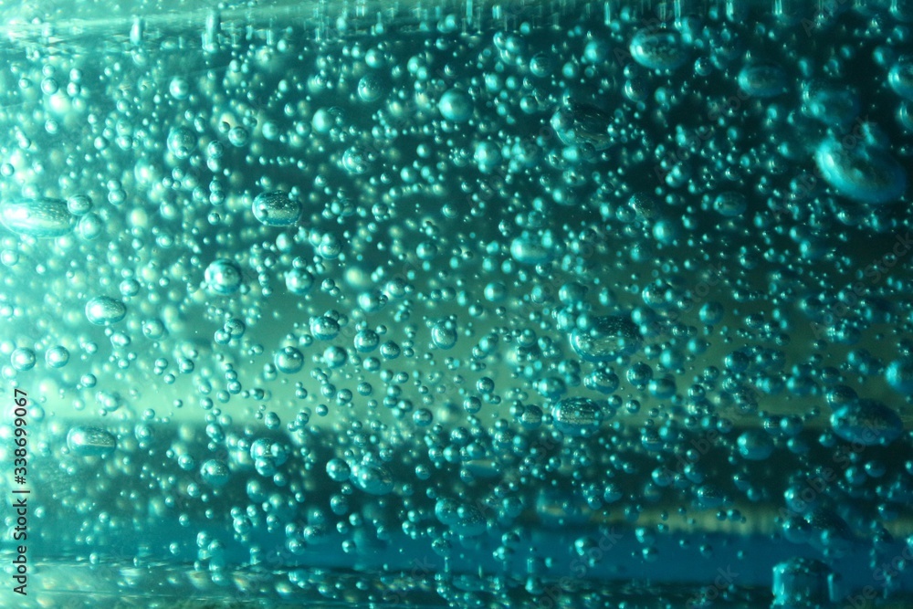 Bubbles in alcohol gel bottles to wash hands Bubbles in alcohol gel bottles to wash hands