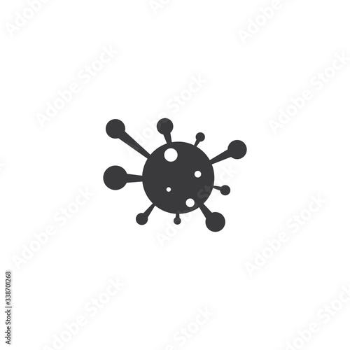 Coronavirus logo design template . Virus logo design