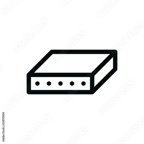 Cement slab isolated icon, reinforced concrete slab linear vector icon