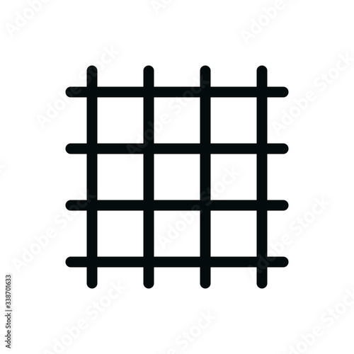 Reinforcement metal mesh isolated icon, welded wire mesh linear vector icon