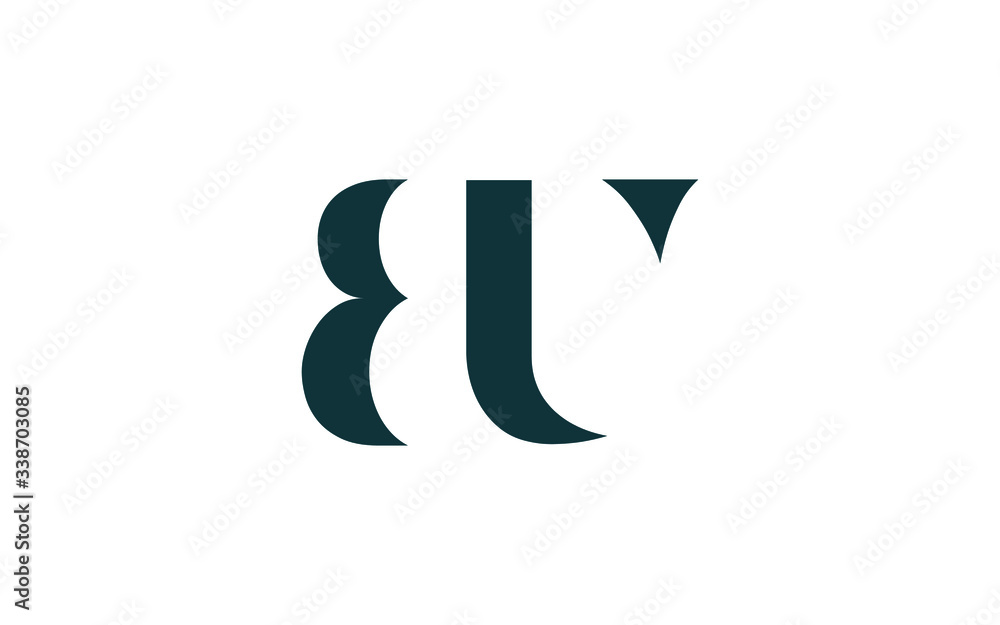 BU or UB and B or U Uppercase Letter Initial Logo Design, Vector Template BU or UB and B or U Uppercase Letter Initial Logo Design, Vector Template