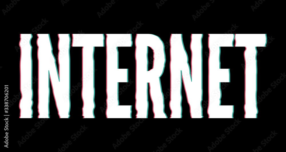 Fototapeta premium Internet Pixel style illustration on dark background. Retro game backdrop. Banner template. Abstract digital background. Digital design. Digital video game style. Game glitch.