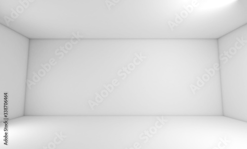 Abstract empty interior background, white room. 3d