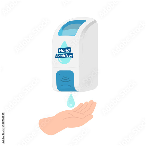 Hand sanitizer. Alcohol gel for washing hands, washing gel, gel pump bottle, alcohol gel, vector illustration