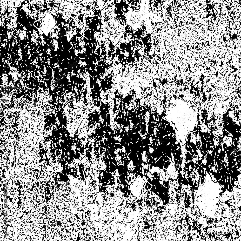 Black and white grunge texture. Abstract pattern of scratches, dirt, dust, and chips. Dirty worn out background