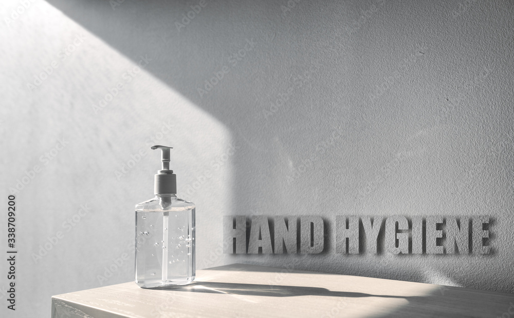 Hand sanitizer background for hands hygiene corona virus prevention