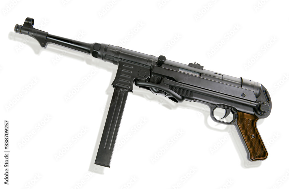 German machine gun on the white background German machine gun on the white background