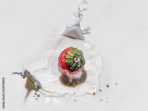 ice cream and strawberry