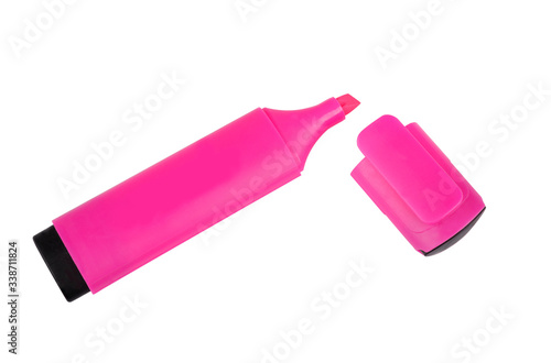 magenta marker isolated on white background