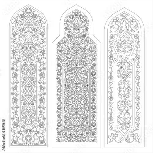 Stained glass windows on the white