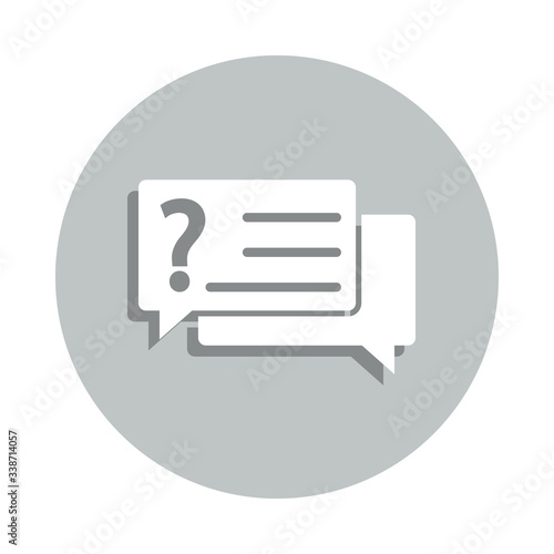 speech, question, question-answer system badge icon. Simple glyph, flat vector of Business icons for ui and ux, website or mobile application