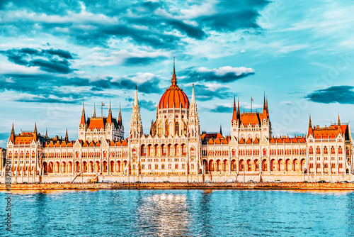 Photography Hungarian Parliament at evening