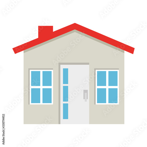 house facade construction isolated icon vector illustration design