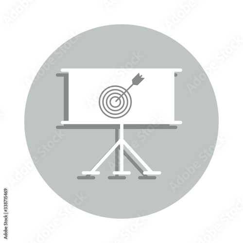 board, target, arrow, contextual advertising badge icon. Simple glyph, flat vector of Business icons for ui and ux, website or mobile application
