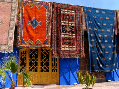 Morocco. Beautiful carpet shop on the mountain