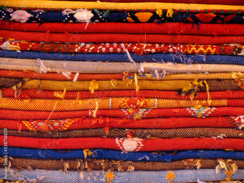 Morocco. Beautiful carpet shop on the mountain