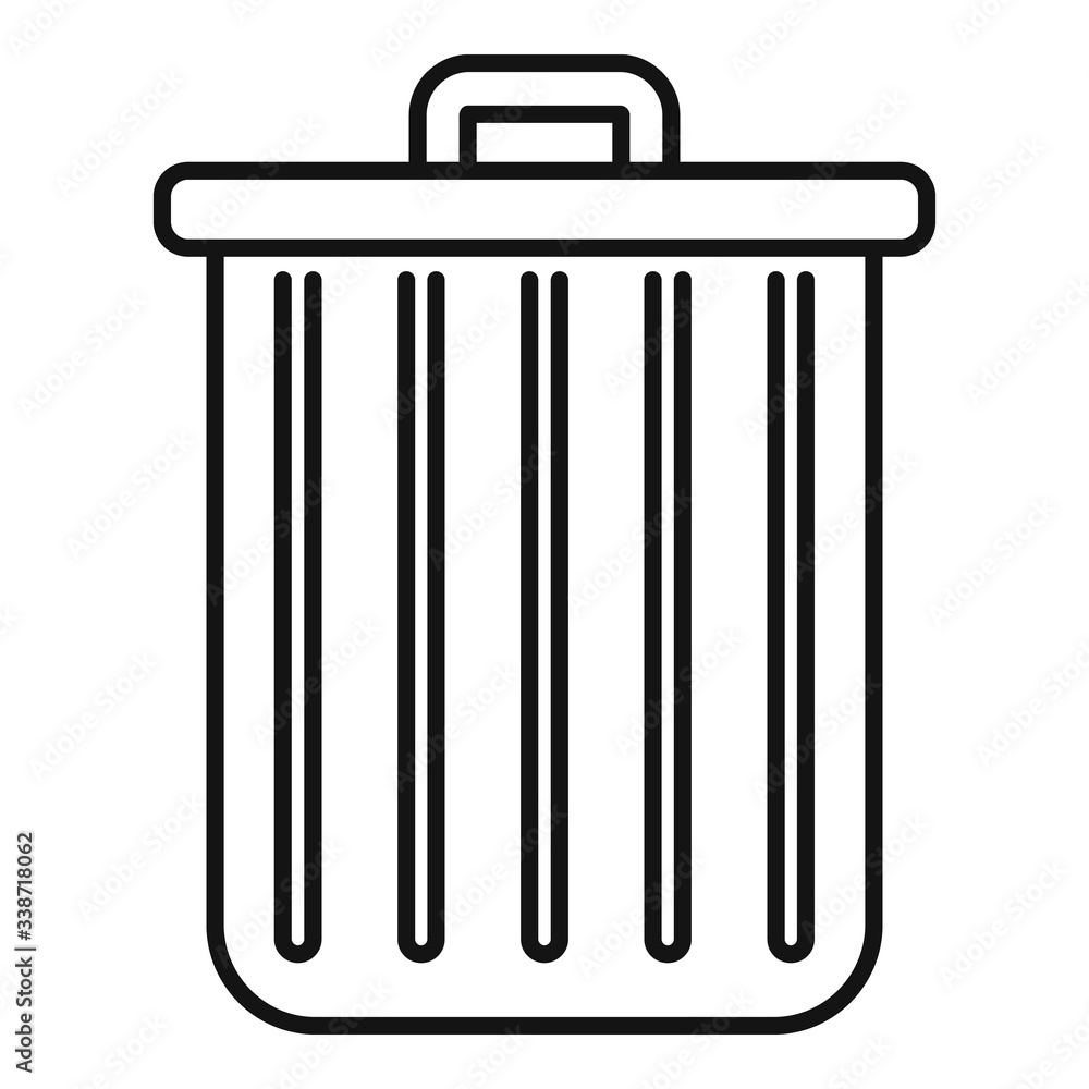 Trash can icon. Outline trash can vector icon for web design isolated on white background Trash can icon. Outline trash can vector icon for web design isolated on white background