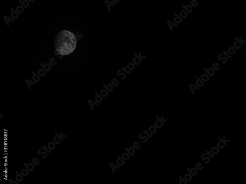 moon over black sky