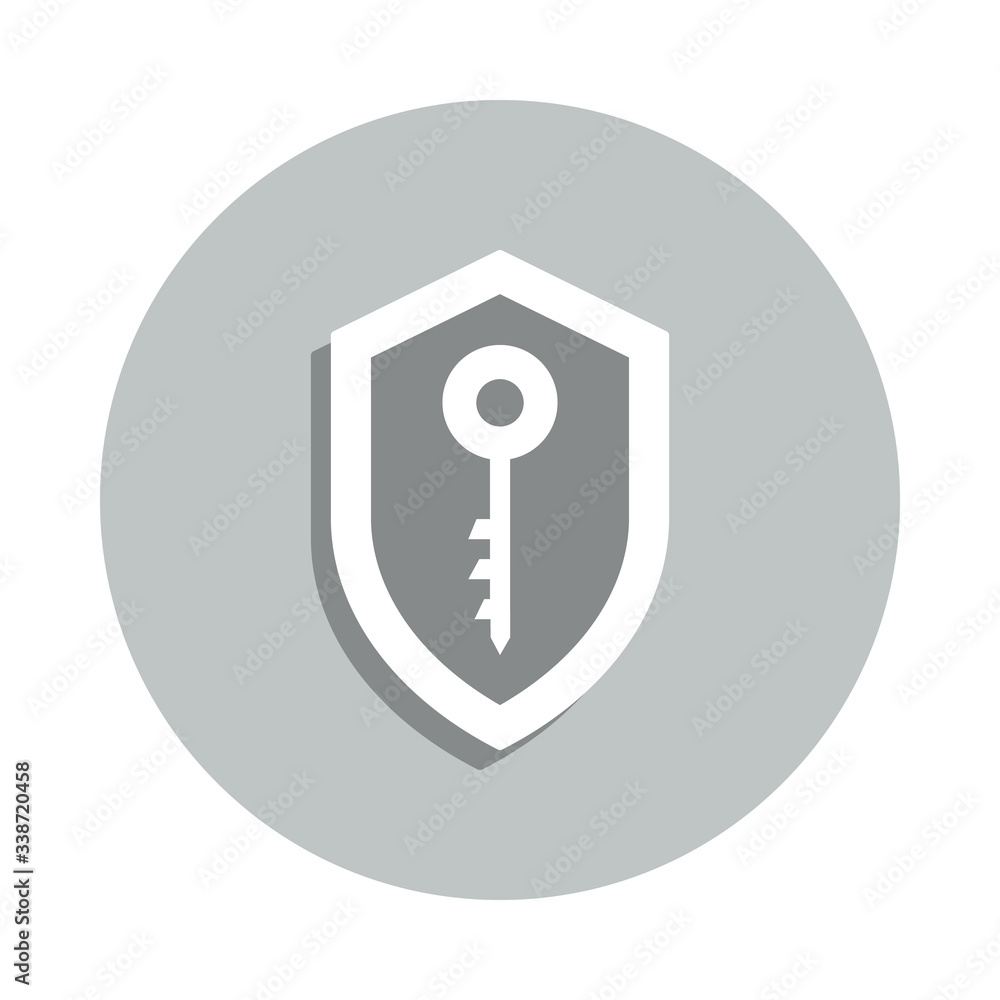 Shield badge icon. Simpleglyph, flat vector of Internet security icons for ui and ux, website or mobile application
