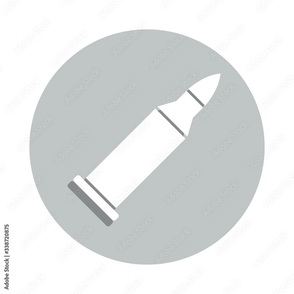 bullet badge icon. Simple glyph, flat vector of army icons for ui and ux, website or mobile application bullet badge icon. Simple glyph, flat vector of army icons for ui and ux, website or mobile application