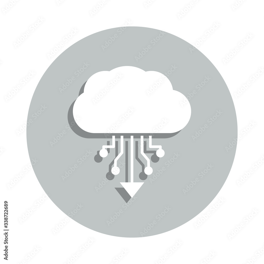 cloud, download badge icon. Simple glyph, flat vector of Network icons for ui and ux, website or mobile application cloud, download badge icon. Simple glyph, flat vector of Network icons for ui and ux, website or mobile application