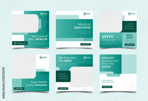 Health banner template for social media