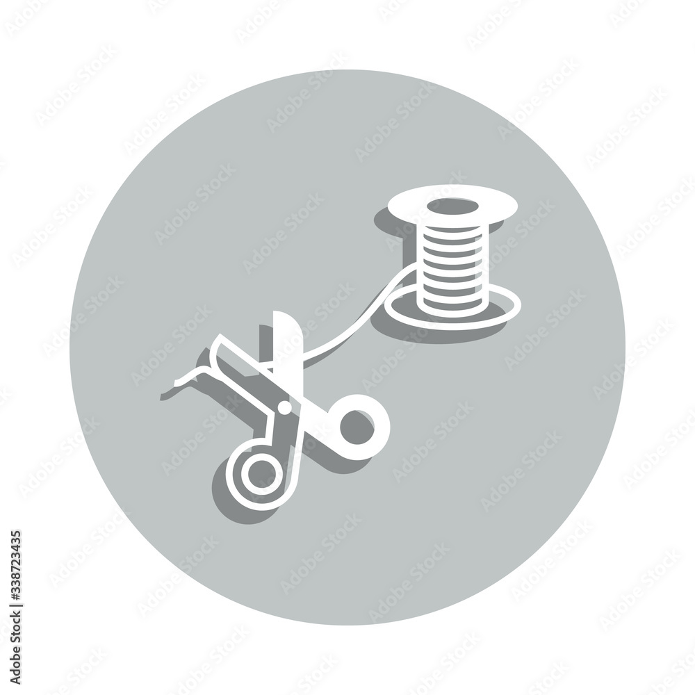 scissors, thread badge icon. Simple glyph, flat vector of Miscellaneous icons for ui and ux, website or mobile application scissors, thread badge icon. Simple glyph, flat vector of Miscellaneous icons for ui and ux, website or mobile application