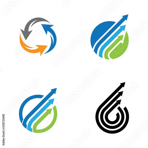Arrow logo template vector icon