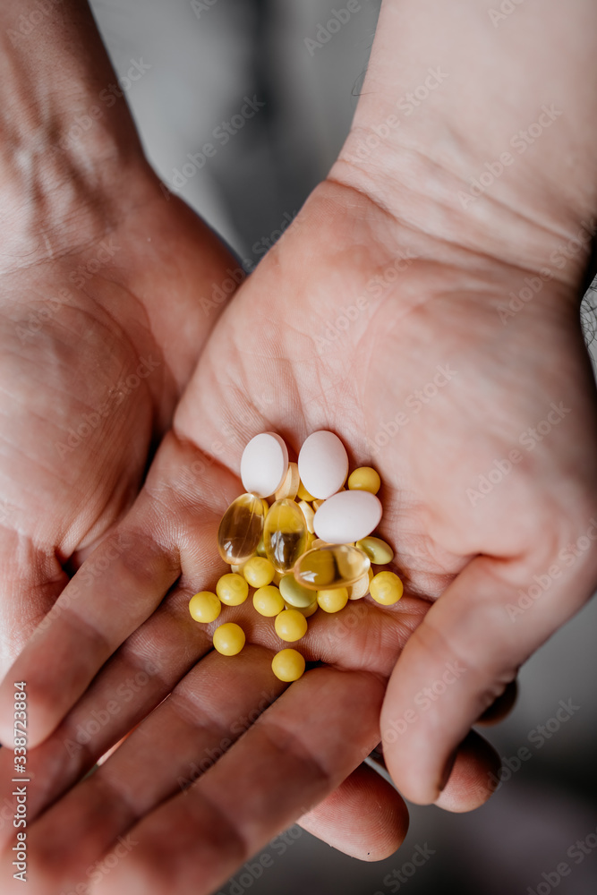 pills in hand pills in hand