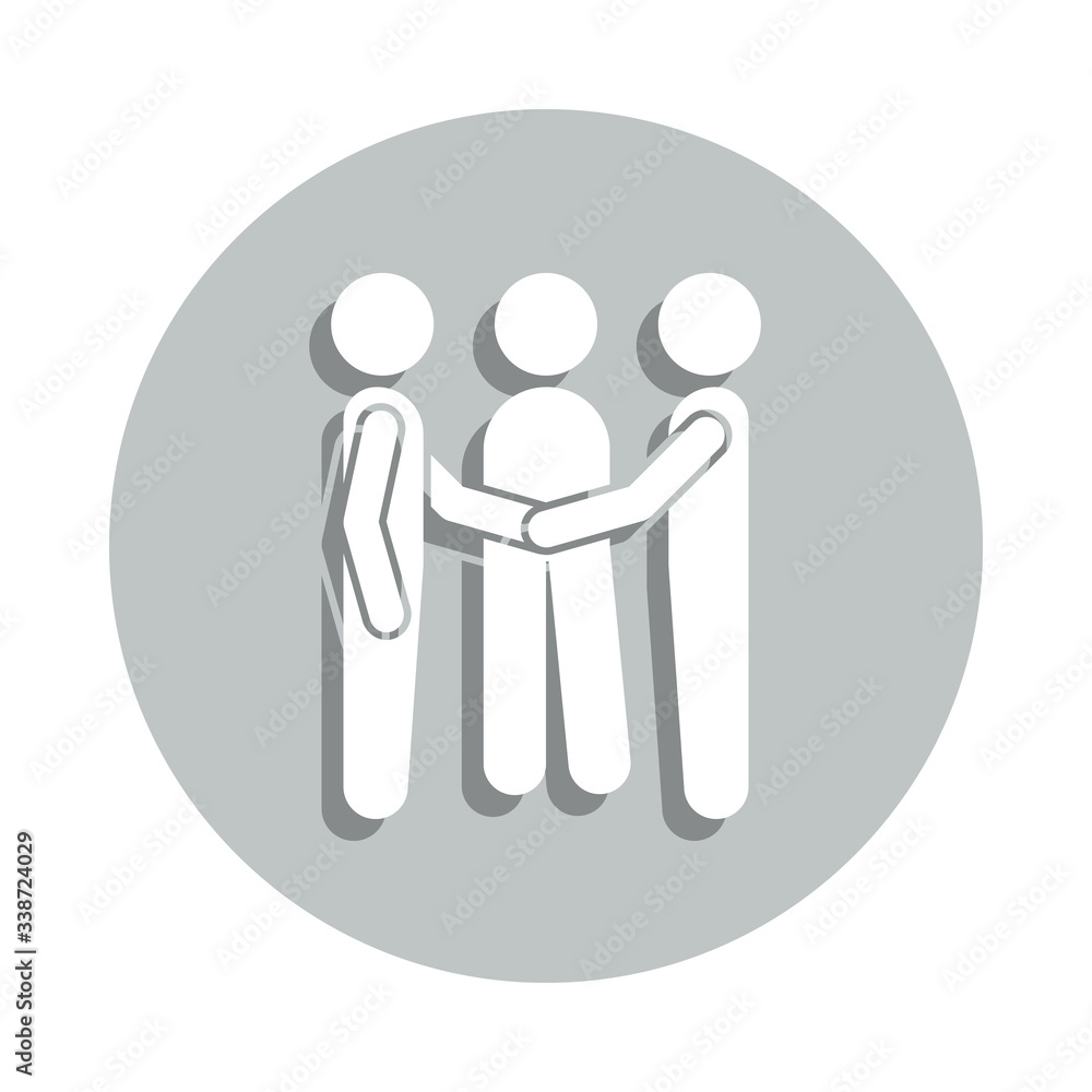 to reconcile two people badge icon. Simple glyph, flat vector of Conversation icons for ui and ux, website or mobile application to reconcile two people badge icon. Simple glyph, flat vector of Conversation icons for ui and ux, website or mobile application