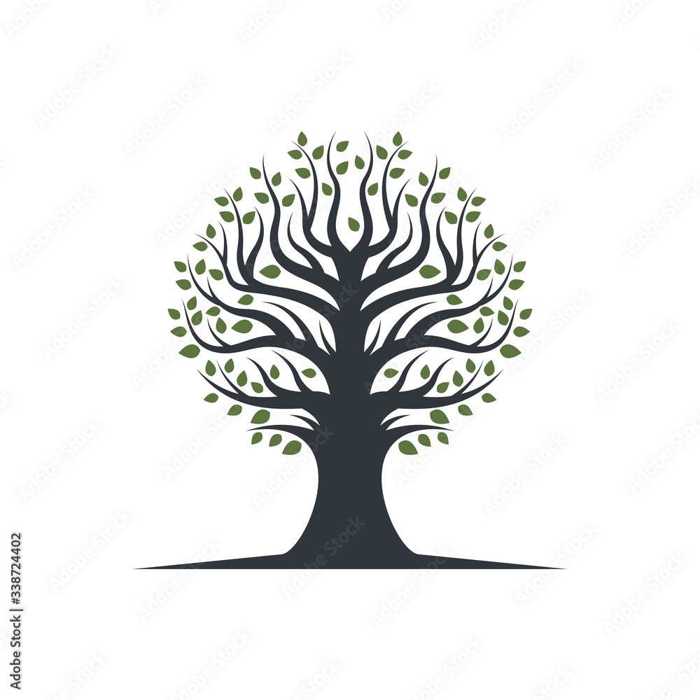 Obraz premium Tree icon logo template vector icon