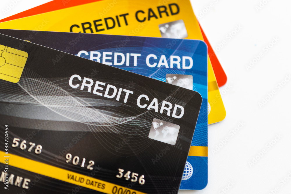 Obraz premium Credit card isolated on white background