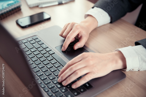 woman working in computer