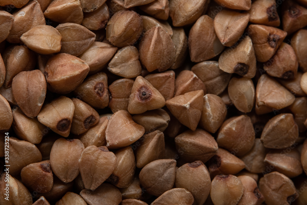 buckwheat porridge pattern breakfast food top view close up buckwheat porridge pattern breakfast food top view close up