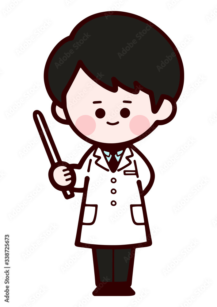 Doctor wearing laboratory coat / man / marker Doctor wearing laboratory coat / man / marker