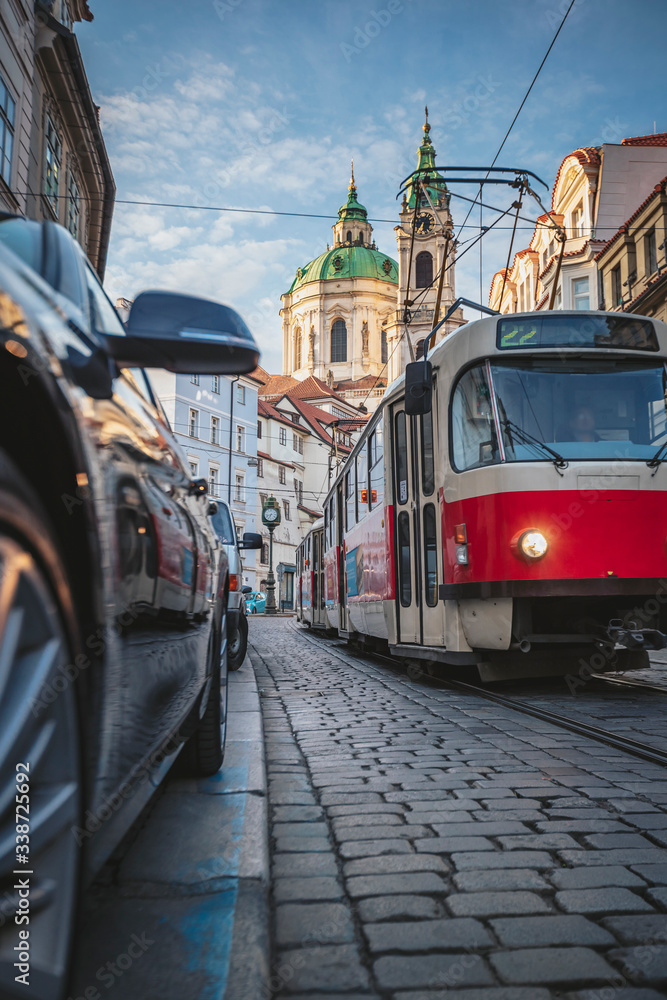 old tram in Prague