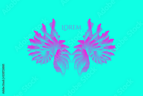 Decorative element for banner, card, poster or web design. Vector art illustration with dynamic effect.