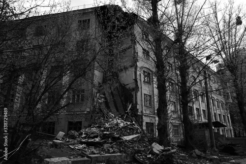Wallpaper Mural Abandoned ruined and collapsed old building Torontodigital.ca