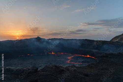 Active Vulcano by Sunrise, Danakil Depression, Ethiopia