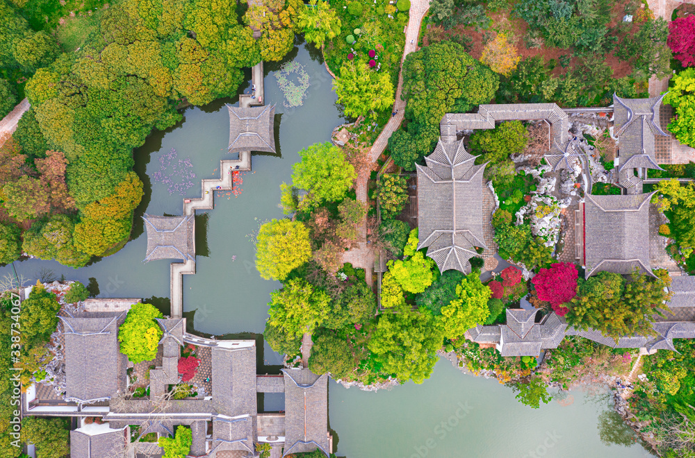 Aerial photos of Grand View Garden in Shanghai, China