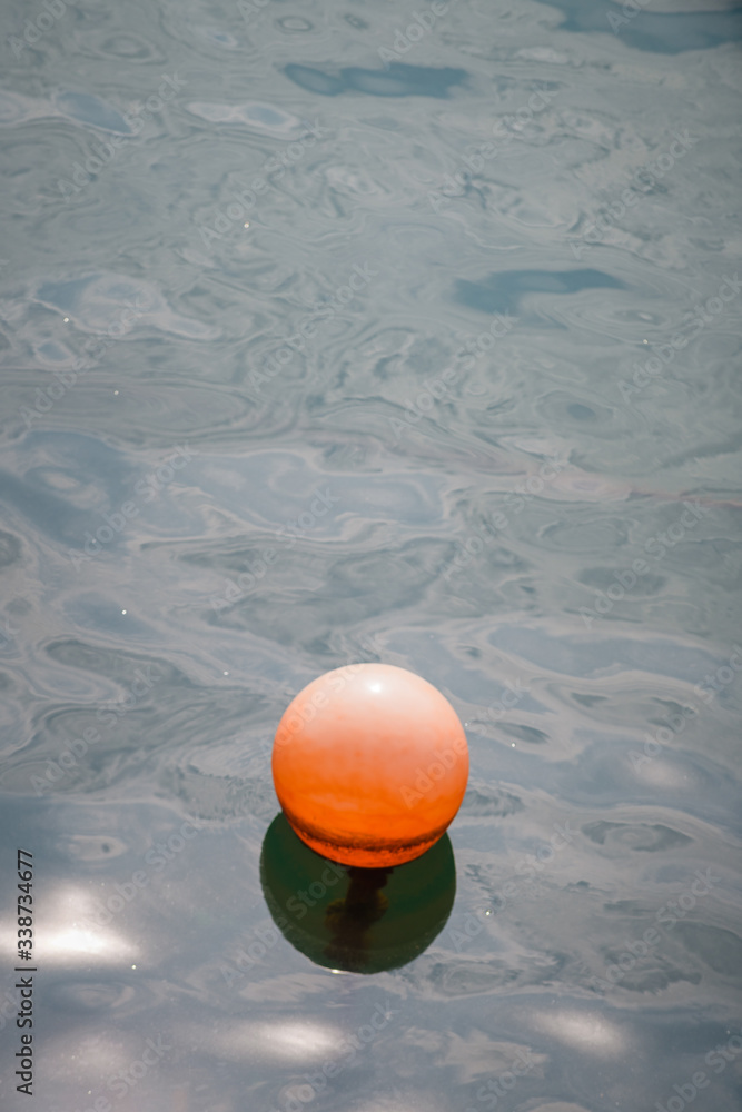 Buoy on the water. The port of Armintza. Basque Country. Northern spain