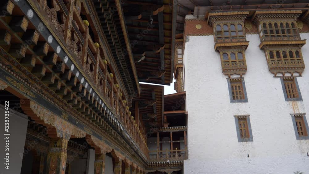A Monastery building in Bhutan A Monastery building in Bhutan