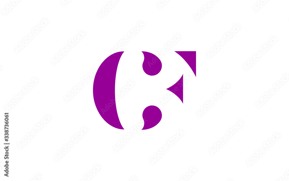 CF or FC and C or F Uppercase Letter Initial Logo Design, Vector Template CF or FC and C or F Uppercase Letter Initial Logo Design, Vector Template