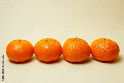 oranges on a white background